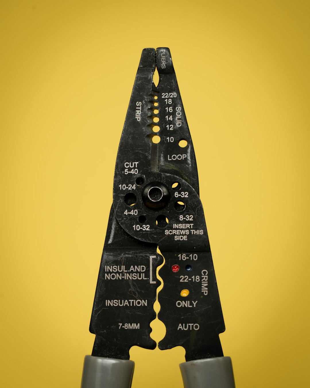 a wire cutter / crimper for electricians and others working with cables.